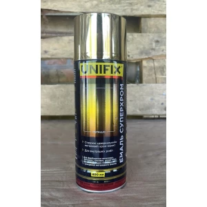 Изображение товара -  Емаль акрилова Суперхром дзеркальний  Золото гл.400мл.UNIFIX