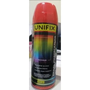 Изображение товара -  Емаль універсальна акрилова RAL 3020 Червоний гл.400мл.UNIFIX