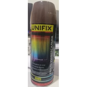 Изображение товара -  Емаль універсальна акрилова RAL 8011 Коричневий гл.400мл.UNIFIX