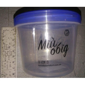 Изображение товара -  Ємність кругла 0,300л., кришка з різьбою, герметичний, харчовий