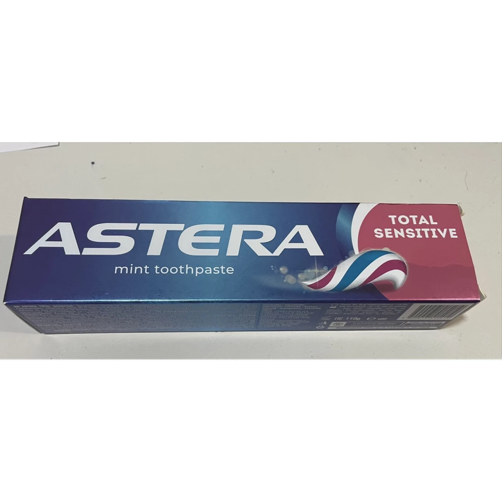 Зубна паста Astera  Active + Tota+Sensitive (Комплексний догляд для чутл.зубів ) 110 мл.