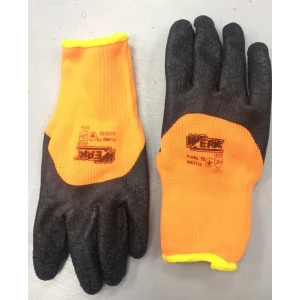Изображение товара -  Рукавички поліестер помаранчові з чорн латекс покрит утеплені ВЕРК WE2133Hуп.12пар. БЕЗ ПІДВІСКИ