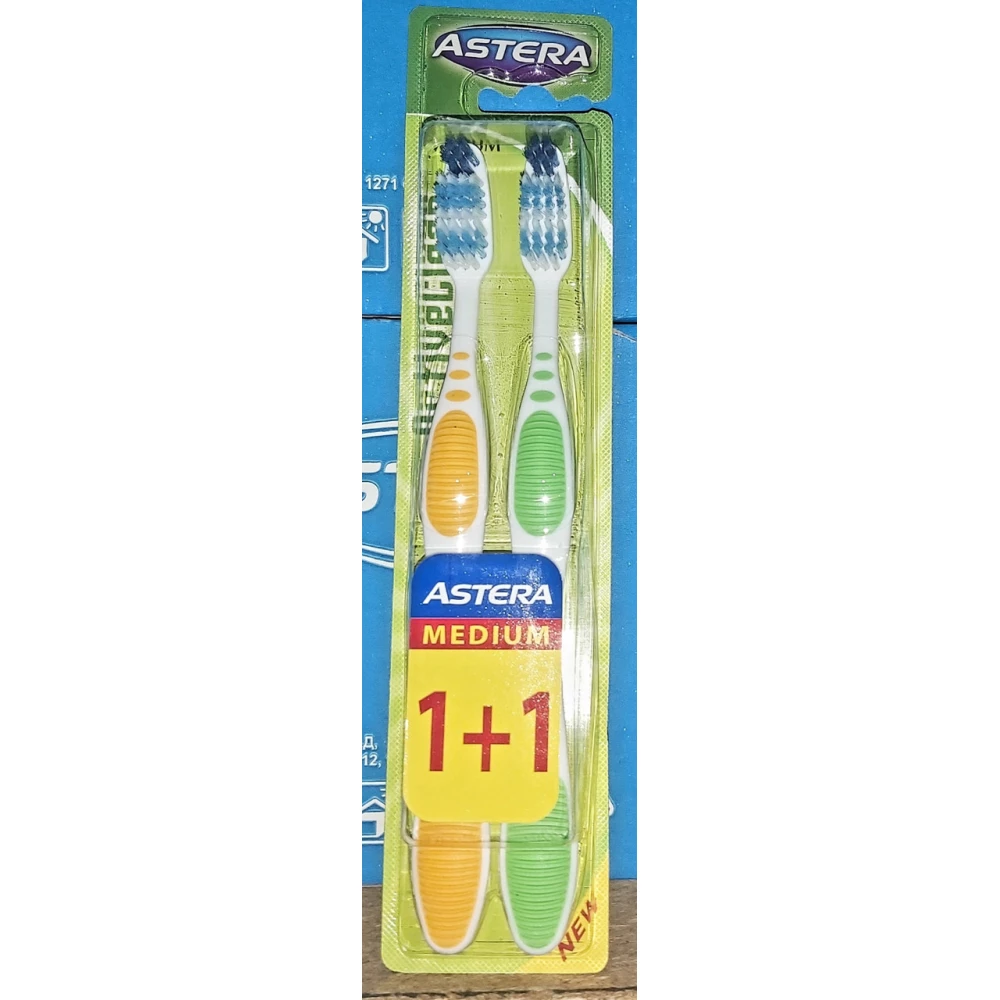 Зубна щітка Astera Active 1+1 Duo