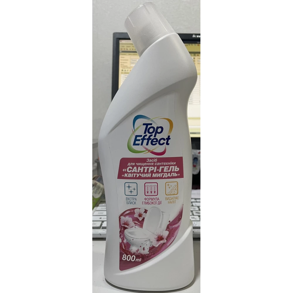 Засіб для чищення сантехніки Сантрі-гель “Квітучий мигдаль“ 800мл.TopEffect