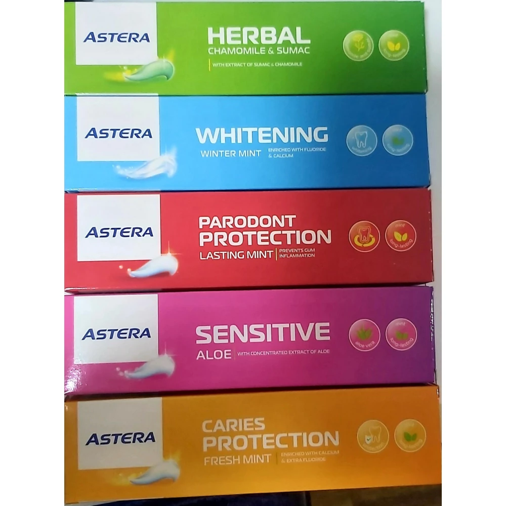 Зубна паста Astera “Camomile&Sumac“ HERBAL (З екстрактом Ромашки і Сумаху) 110 гр.