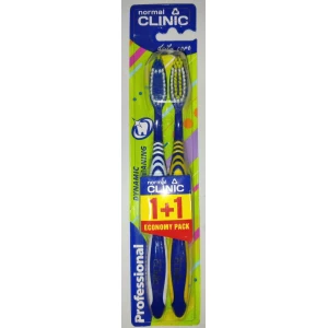 Изображение товара -  Зубна щітка normal CLINIC Professional medium 1+1 (середньої жорсткості) (SZV002)