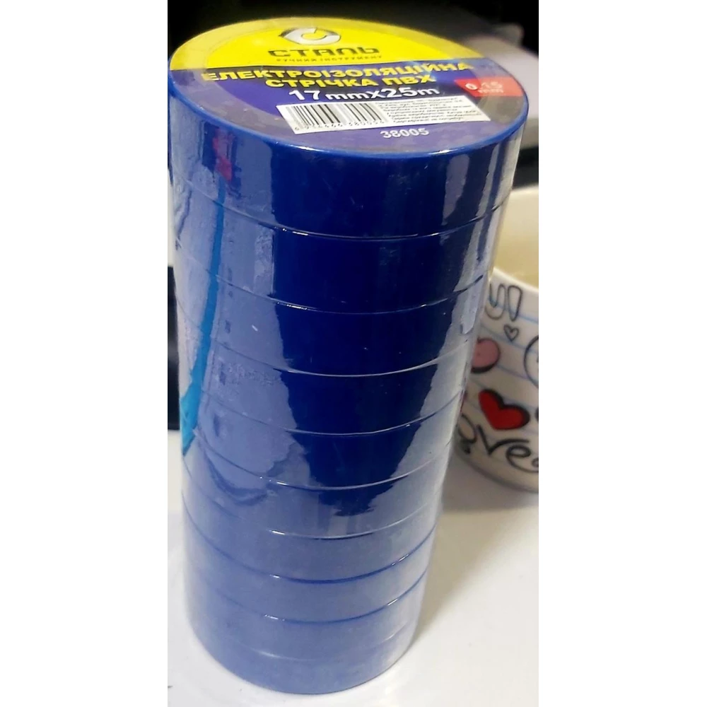 Ізострічка ПВХ Lebron 18 мм х  18м,  чорна