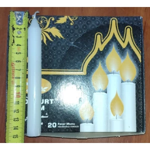 Изображение товара -  Свічка 25гр. 15см. Bozkurt (Турція) пач.-20шт. ящ-48пач. чорні
