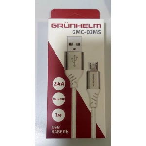 Изображение товара -  Кабель Micro USB, 1м - GMC-03MS (GRUNHELM)