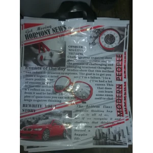 Изображение товара -  Накладна руч. Пак. 40*45, 75 мкм, Газета LONDON Тюльпан “Comserv“, пак.-25 шт.