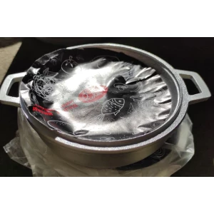 Изображение товара -  Казан 0,5л. алюмін. з литими ручками та кришкою б/дужки “Prolis“