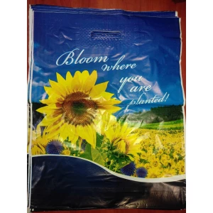 Изображение товара -  Прорізна ручка 45*34см., Екстрап. Соняшник, Джинс, пак.-25 шт.