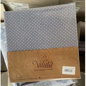 Изображение товара -  Простирадло Viluta на резинці 160 в коробці Ранфорс