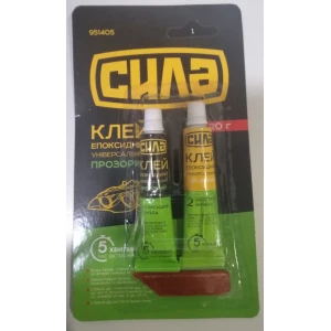 Изображение товара -  Клей елоксидний двокомпонентний (прозорий) 20г. Сила