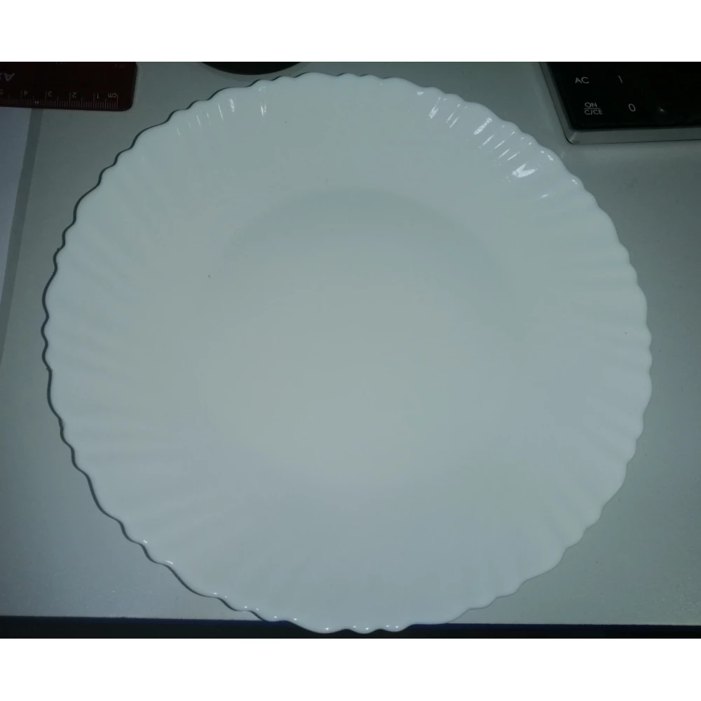 Тарілка обідня Vittora Хвиля біла 220мм, пач.-12шт. VТ-1220W