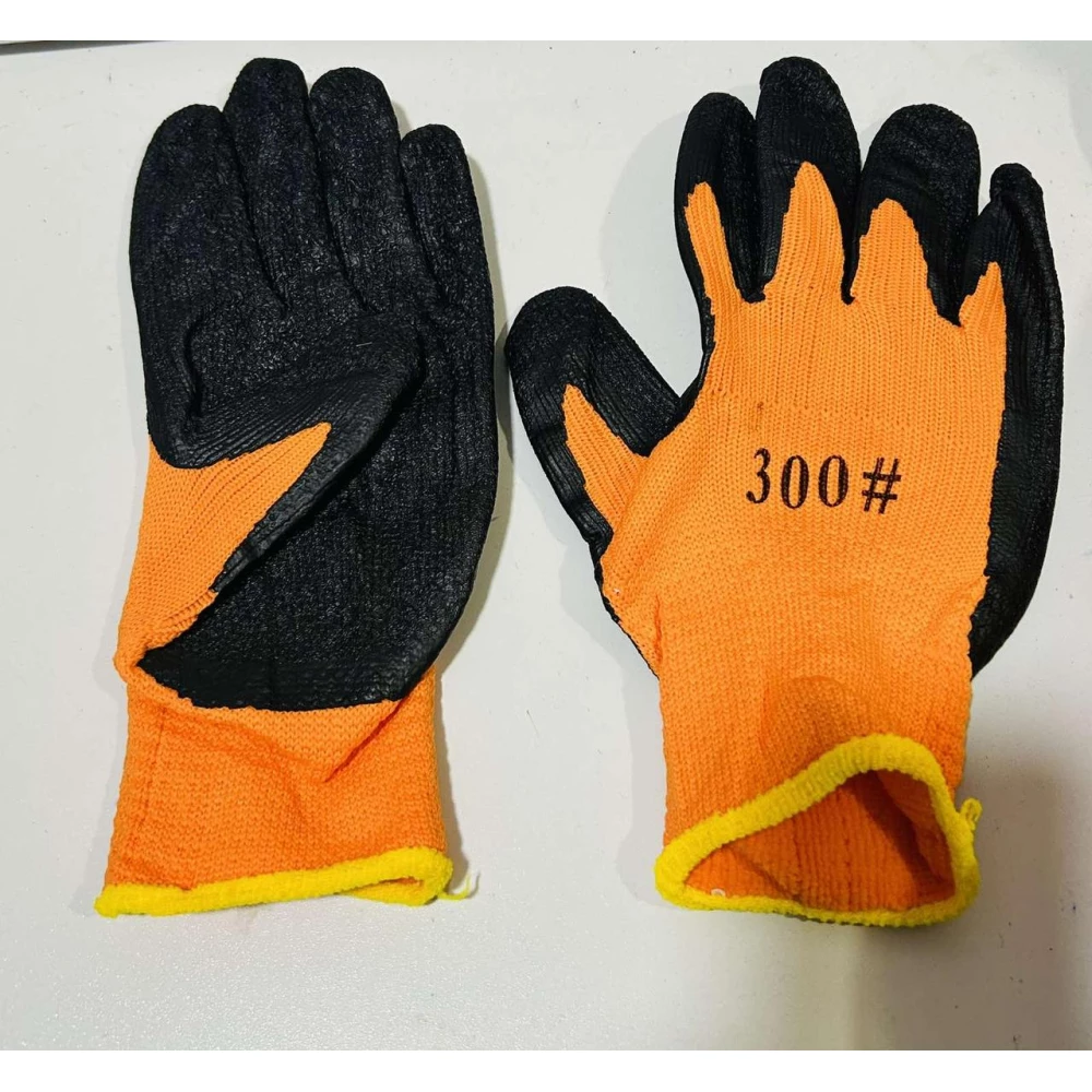 Робоча Рукавиця №75 ЗИМОВА  чорна піна оранж верх пач.12пар/10пар 300#