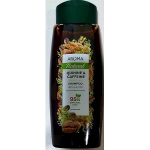 Изображение товара -  Шампунь Aroma Natural з екстрактом Хініну і Кофеїну проти випадіння волосся (400мл.)