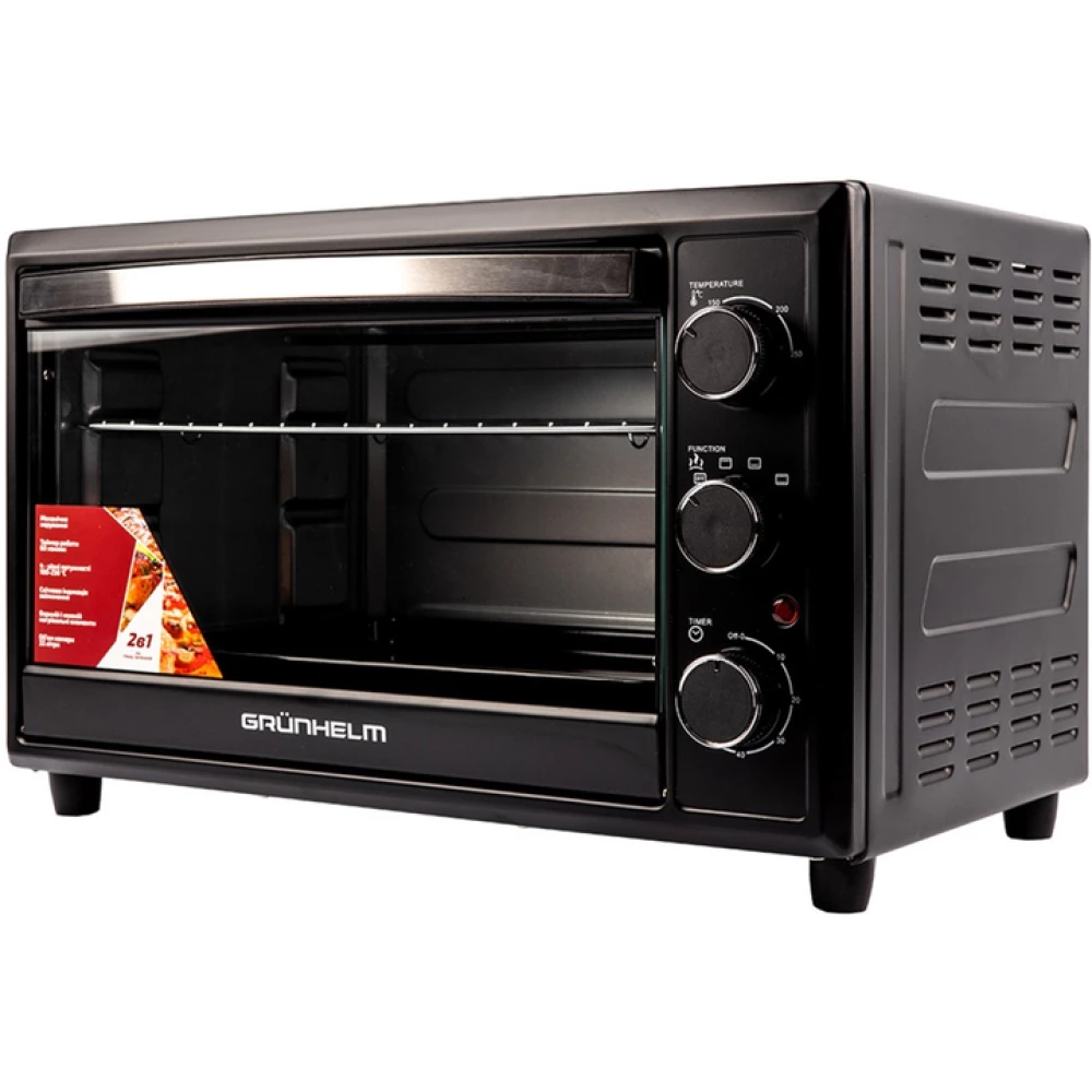Піч електрична GRUNHELM GN252АВ (чорний) 25л. 1600 Вт