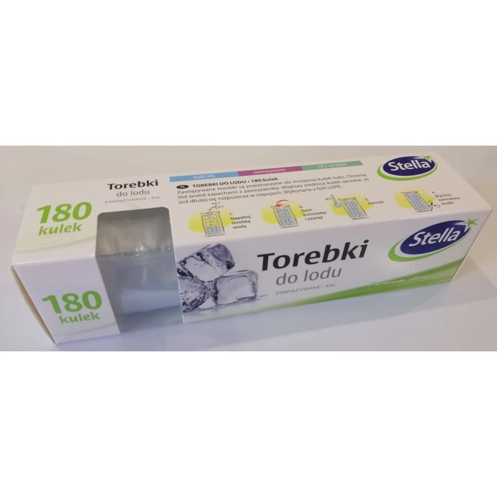 Пакети для льоду XXL, 180 кульок  “Stella“ (ST1- W-0746)