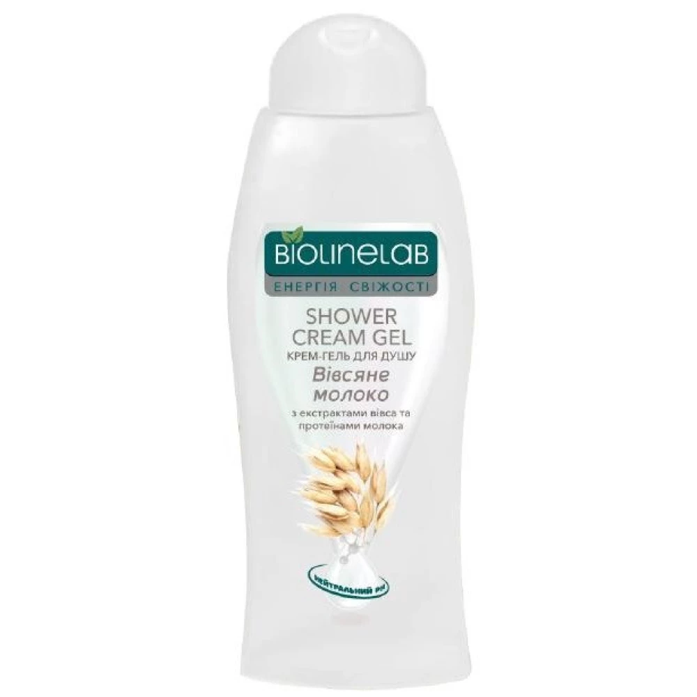 Крем-гель для душу BIOLINELAB “Вівсяне молоко“ 400 мл.