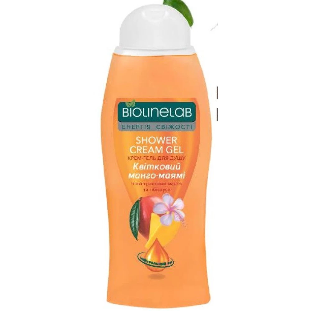 Крем-Гель для душу BIOLINELAB “Квітковий манго-майямі“ 400мл.ящ.20шт.