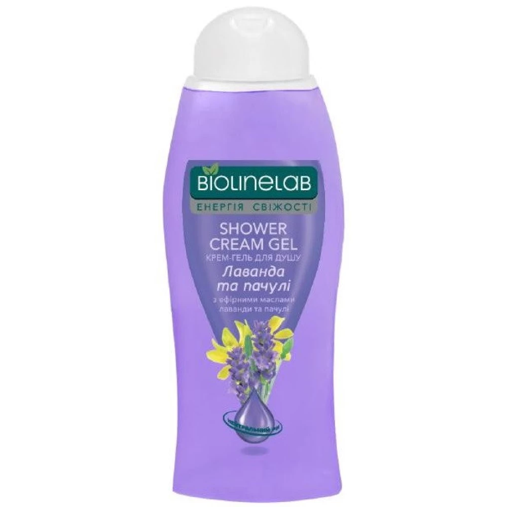 Крем-Гель для душу BIOLINELAB “Лаванда та пачулі“ 400мл. ящ.20шт.