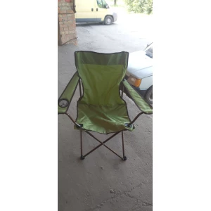 Изображение товара -  Стілець розкладний 53*53*92 поліестр з тримачем для чашки зелений  X-TREAM