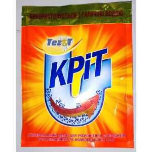Изображение товара -  Кріт гранули для чищення труб 70 г ТеzaT гаряча вода