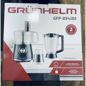 Изображение товара -  Кухонний комбайн GRUNHELM GFP-854JBE 850Вт, 2шв, 4 диски для тіста, чаша, млинок...