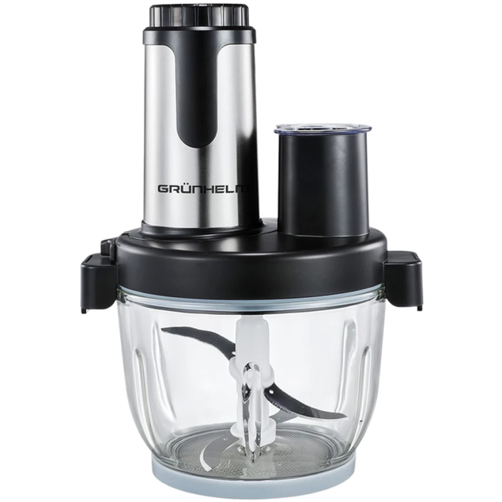 Кухонний комбайн GRUNHELM GFP-935S, 550 Вт, чаша 2л, 4 шв, імп режим, 4 леза, гумове кільце проти ко