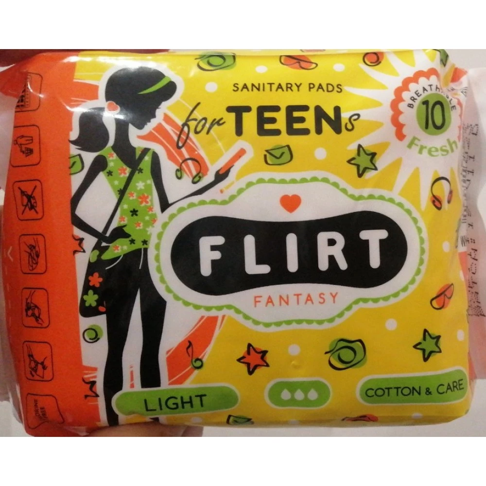 FantasyFLIRT прокл д/крит днів teen fresh - cotton&care - 3 краплі, 210 мм, уп=10шт