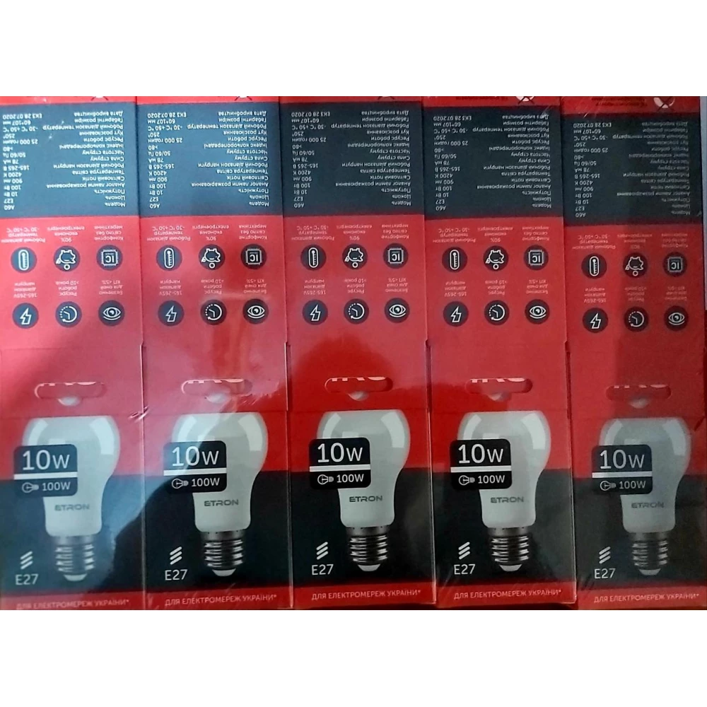 Лампа світлодіодна ETRON A60 10W 4200K E27 1-ELP-008