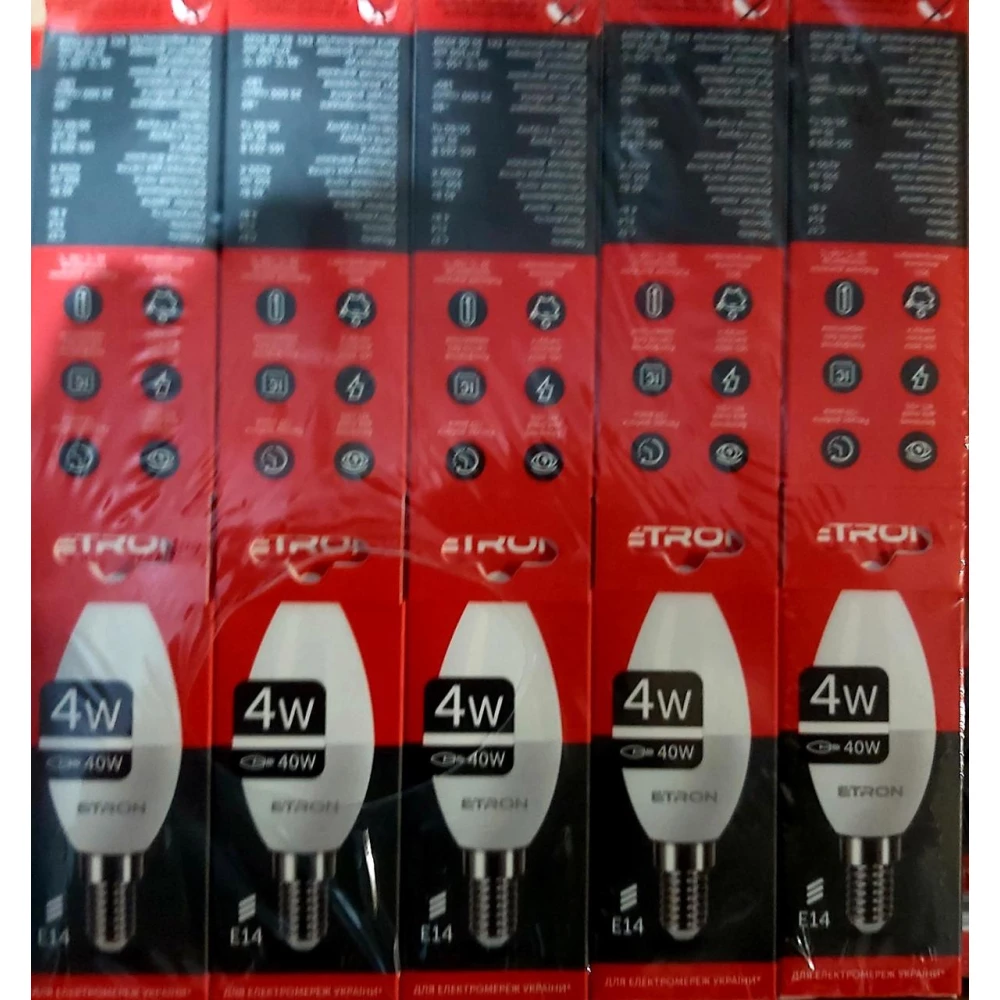 Лампа світлодіодна ETRON C37 4W 4200K E27 1-ELP-030