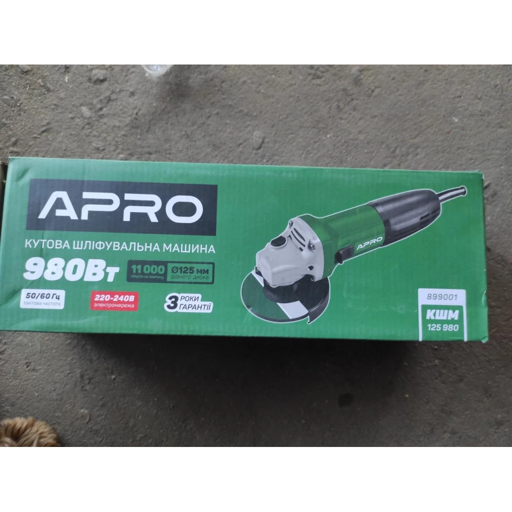 Шліфмашина кутова APRO 899001 125/980