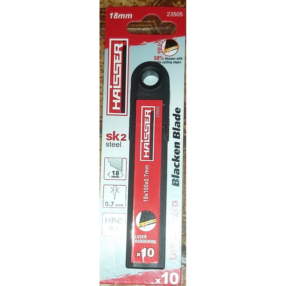 Леза сегментовані 10шт. чорні 18*0,7*100мм Haisser