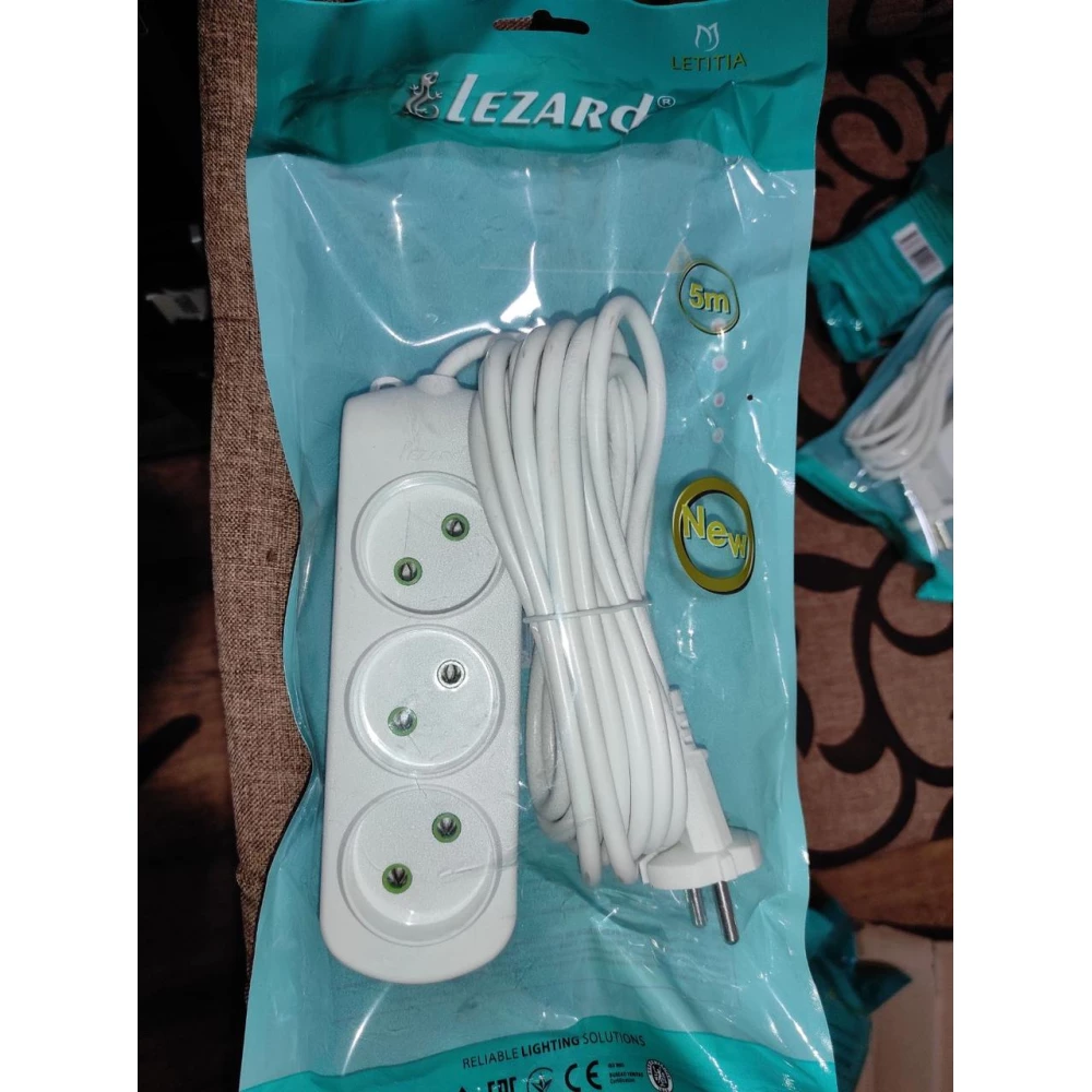 Подовжувач 3гн/5м LEZARD LETITIA 721-0305-303