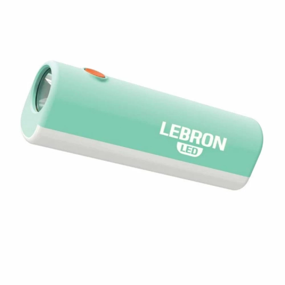 Ліхтар ручний акум. Lebron LED L-HL-15, ABS зелений 5W/1W, 1200mAh*2 Lition, USB, 4 режим