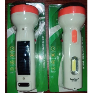 Изображение товара -  Ліхтарик Dutdo-Power №9556 Акумул. Кольор. пласт 2 стор.сонце зарядка