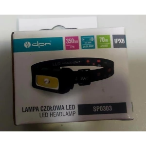 Изображение товара -  Ліхтарик Led налобний чорний  350Lm. 3*AAA (SP0303) 75-15-26