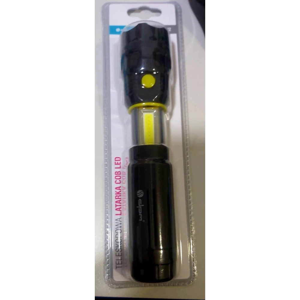 Ліхтарик Led ручнийтелескопічний чорний 55+150Lm. 4*AAA (SP0402) 75-15-10