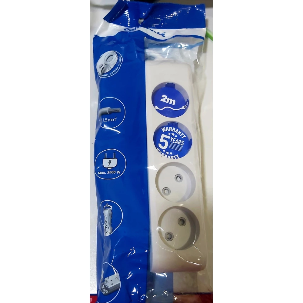 Подовжувач  4 гнізда. , 2 м. “Panasonic“, VLTB02422GR-UA