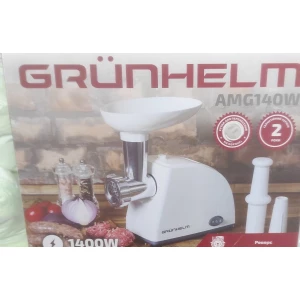 Изображение товара - М.ясорубка електро GRUNHELM AMG140W, 1400 Вт., 2 різ. насадка ковбас кебе, реверс піт 1,7 кг