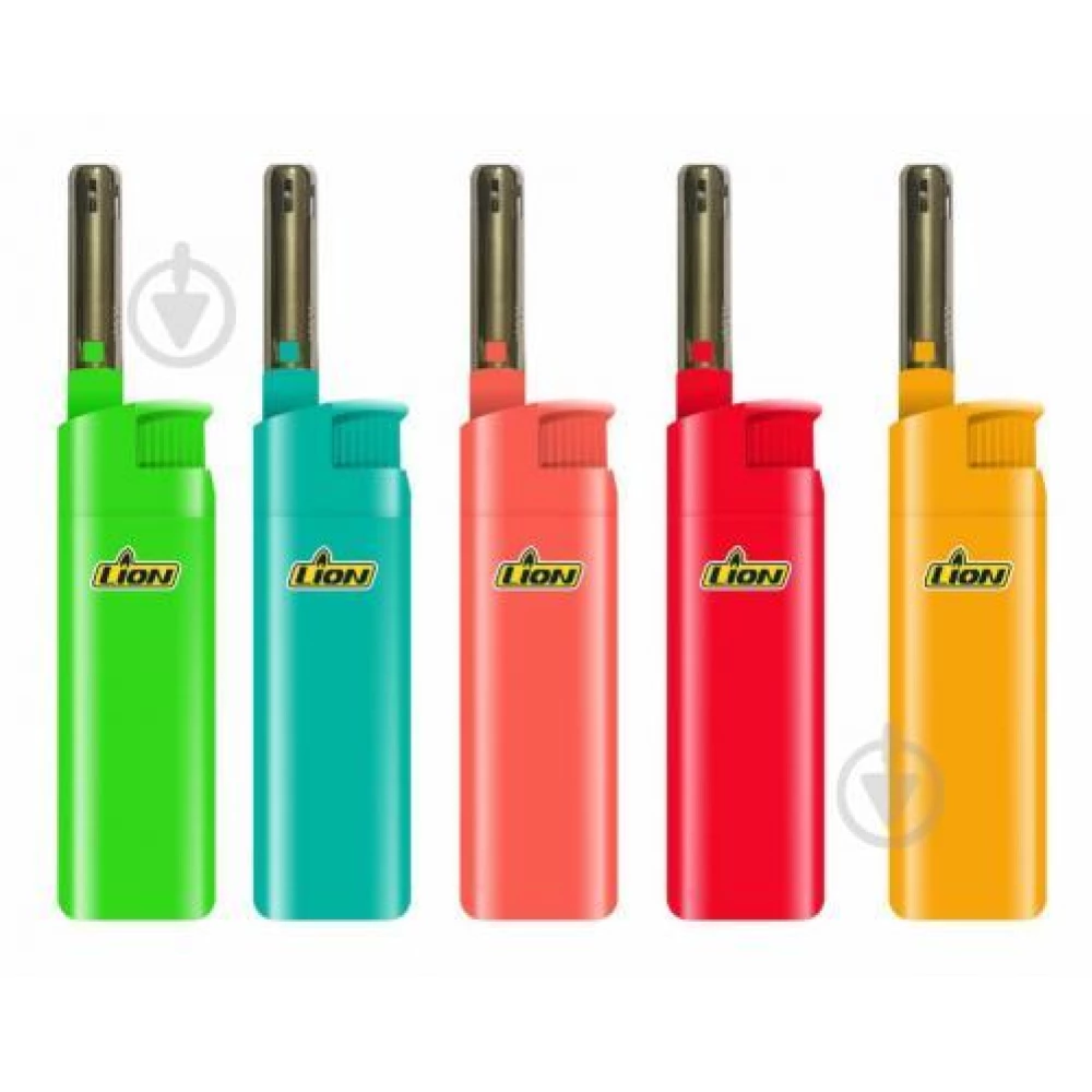 Запальничка кухонна “Lion“ LP_8870 Коротка (Неон), пач.25 шт.