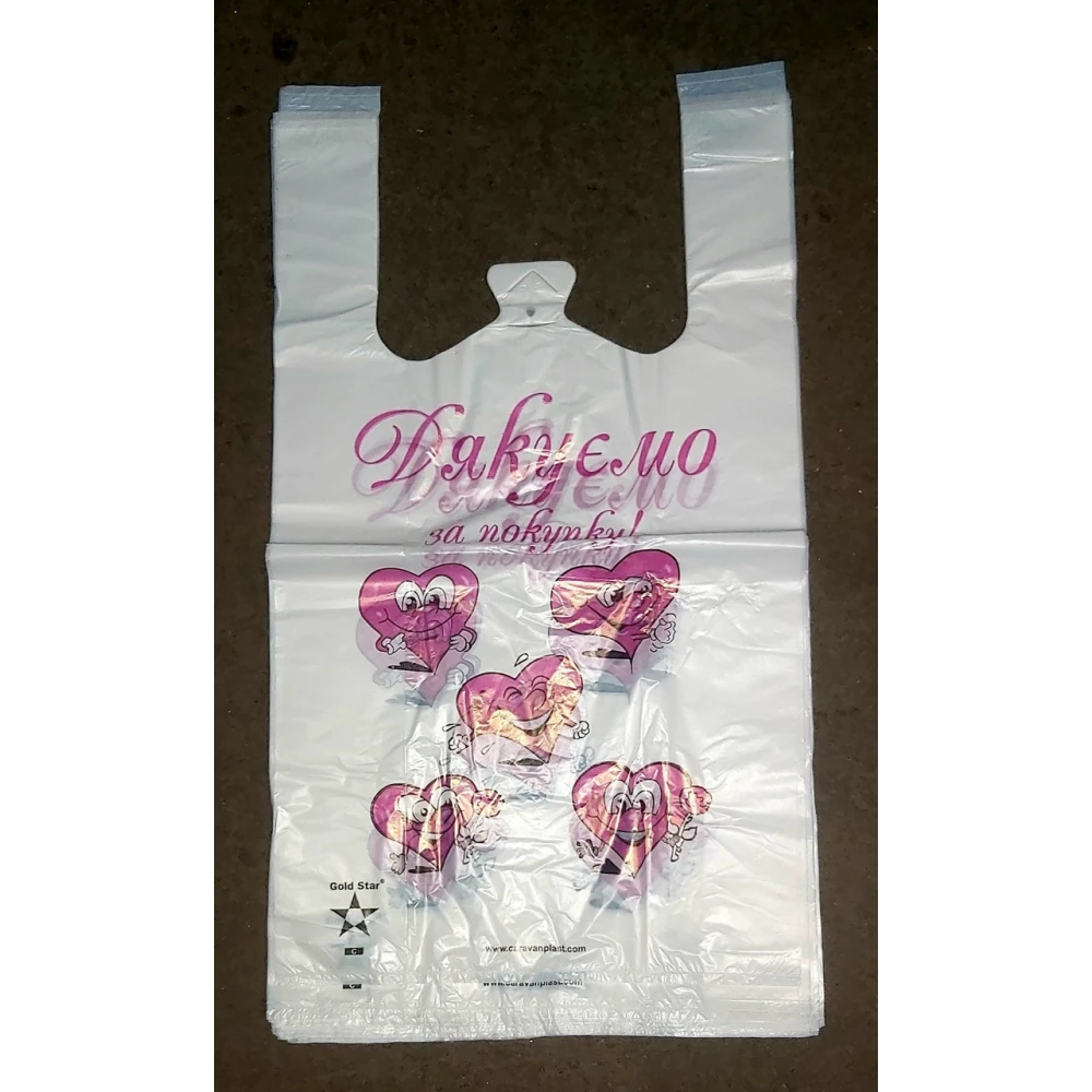 Майка Караван 28*49  Серця уп.100 шт. міш.2500шт.