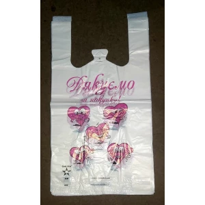 Изображение товара -  Майка Караван 28*49  Серця уп.100 шт. міш.2500шт.