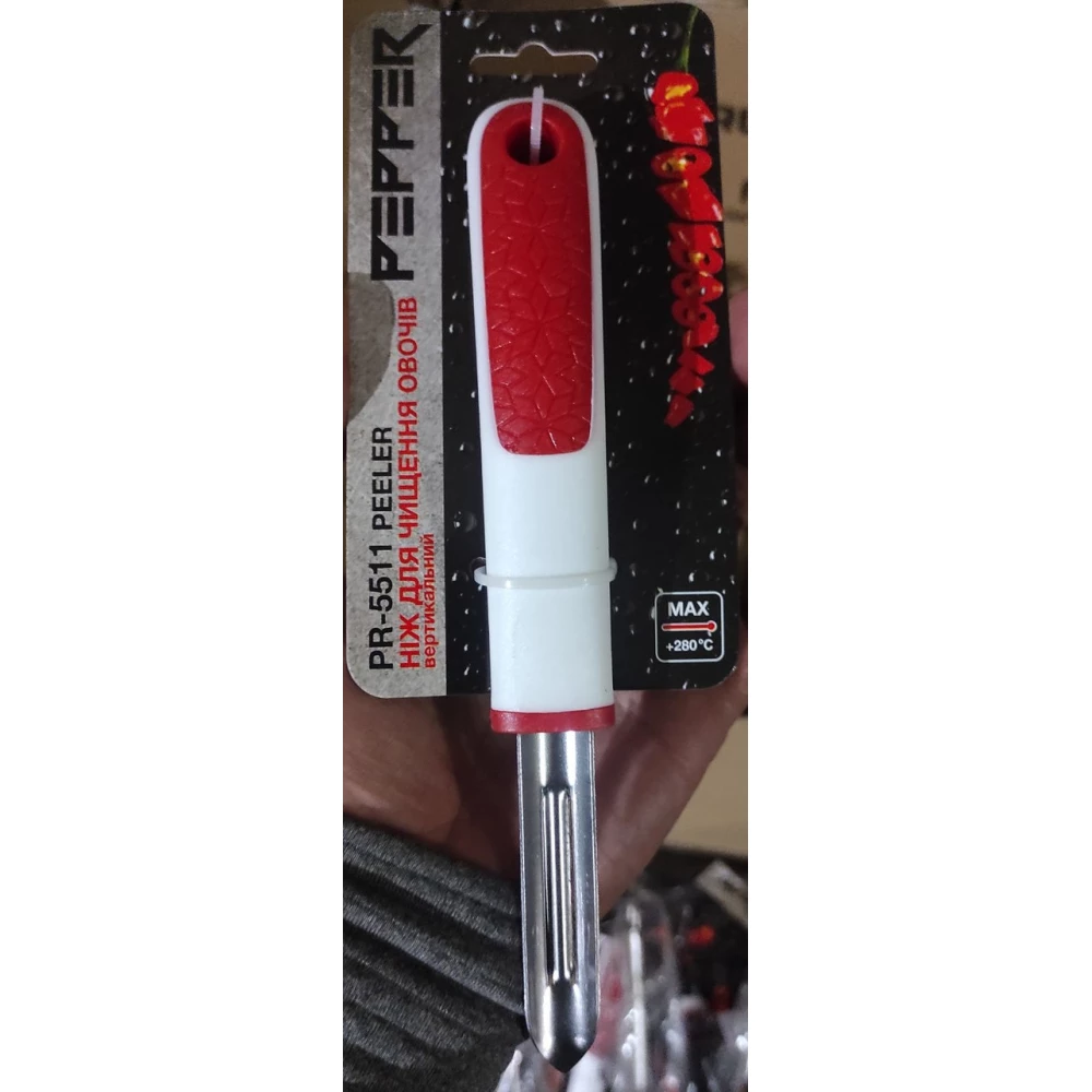 Ніж для чищення овочів вертикальний “Pepper“ , червоний PR-5511