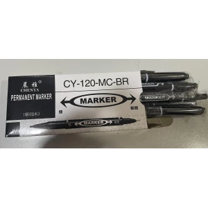 Изображение товара -  Маркер тонкий двухстор.-ручка чорний, CD пач .- 10шт.