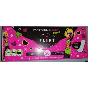 Изображение товара -  FantasyFlirt щоденні гіг. прокладки TEEN FRESH - cotton, без індивід. пакування, 150 мм/уп=20шт