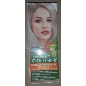 Изображение товара -  Стійка крем-фарба для волосся “Фіто лінія“ Herbs Planet №33 Попелястий