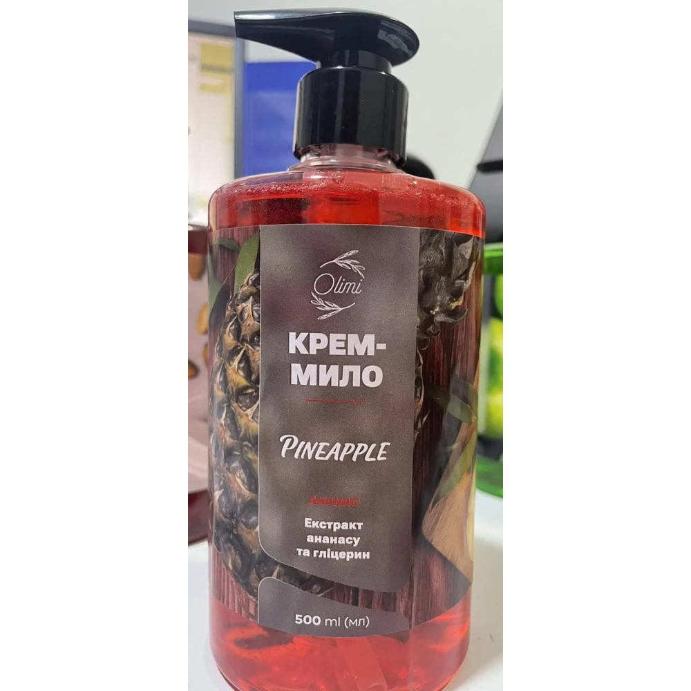 Мило рідке “Olimi“ 500мл.  дозатор “Ананас“, ящ.24шт.